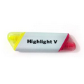 Customized Two Color Highlighter, 3 11/16" L x 1" W